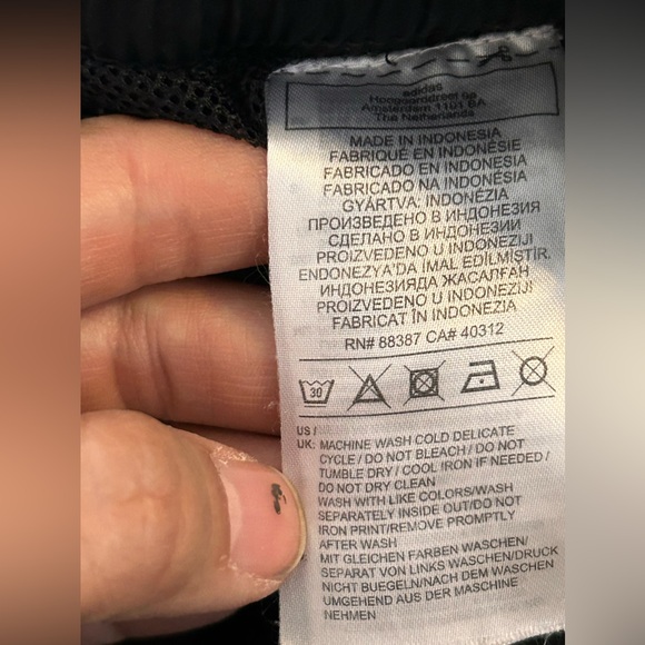 Adidas Originals Black Primegreen Tricolor Trefoil Swim Shorts Big Logo Medium - Picture 7 of 8